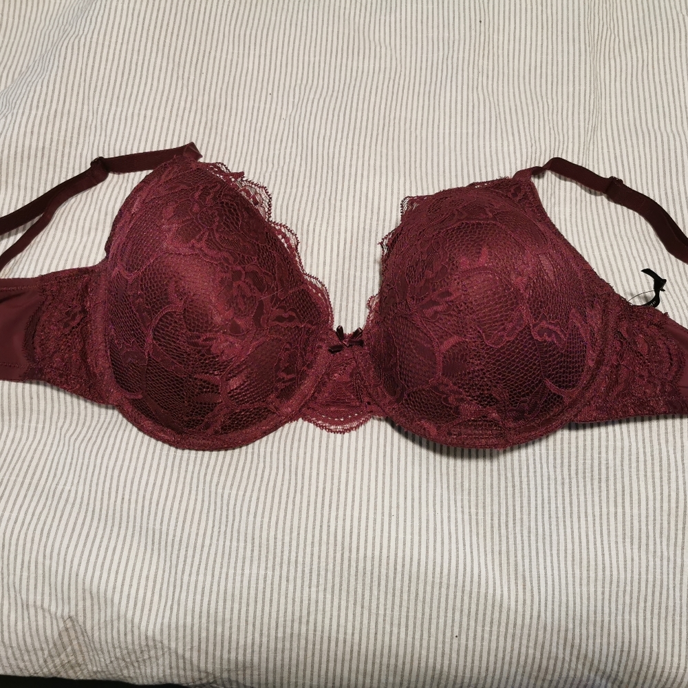 Burgundy bras